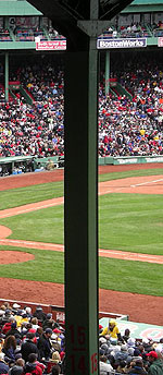 Fenway Park's poles obstruct views