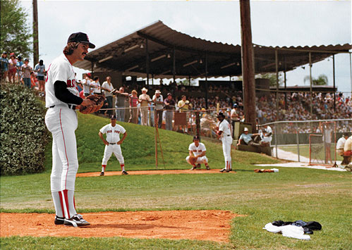 Dennis Eckersley in the bullpen