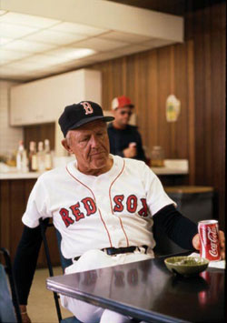 Manager Ralph Houk with his Coke and peanuts (1984)