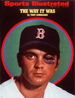 The Sports Illustrated cover of Tony Conigliaro's eye injury