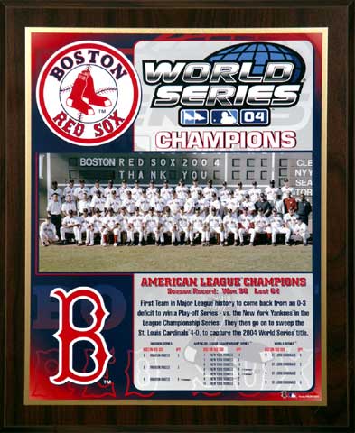 Boston Red Sox 2004 World Champions healy plaque