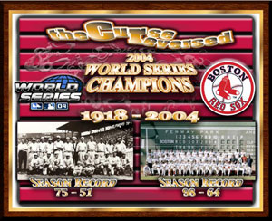 Curse Reversed Red Sox plaque