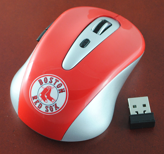Red Sox wireless mouse with USB transmitter