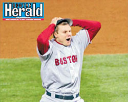 Boston Herald World Series victory poster - Papelbon
