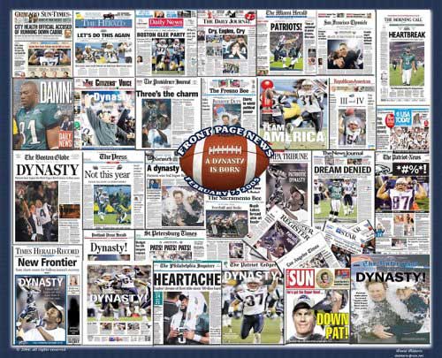Patriots Front Page News Collage
