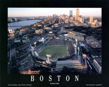 Fenway Park and Boston skyline