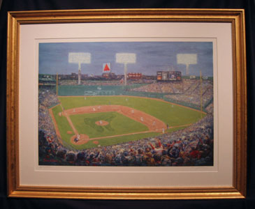 Framed Fenway Park painting